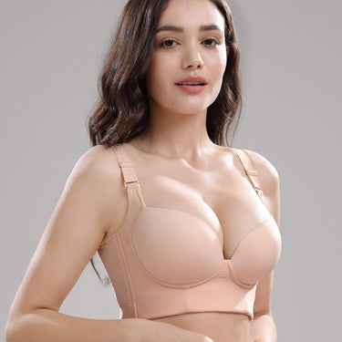 Five-breasted large cup plus size bra